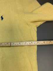 Yellow Ralph Lauren V-neck Jumper Men's Large