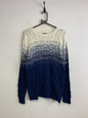 Cream-Blue Lands' End Knitwear Jumper