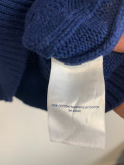 Cream-Blue Lands' End Knitwear Jumper