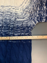 Cream-Blue Lands' End Knitwear Jumper