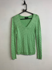 Green Ralph Lauren V-neck Knitwear Jumper women's XS