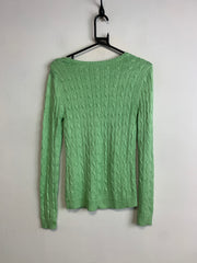 Green Ralph Lauren V-neck Knitwear Jumper women's XS