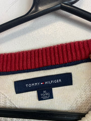 Beige-Black Tommy Hilfiger Striped Jumper Men's XL