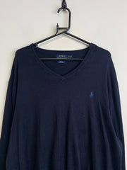 Navy Ralph Lauren V-neck Knitwear Jumper Men's XXL