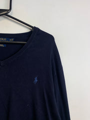 Navy Ralph Lauren V-neck Knitwear Jumper Men's XXL