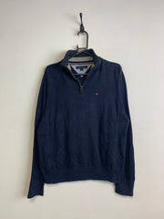 Navy Tommy Hilfiger 1/4 Zip-up Jumper Men's Medium