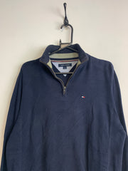 Navy Tommy Hilfiger 1/4 Zip-up Jumper Men's Medium