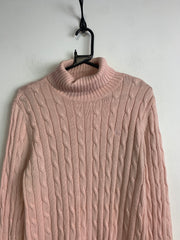 Pink CHAPS Turtleneck Jumper Women's Large