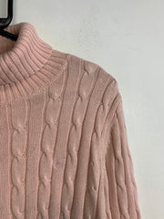 Pink CHAPS Turtleneck Jumper Women's Large