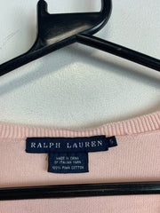 Pink Ralph Lauren V-neck Jumper Women's Small