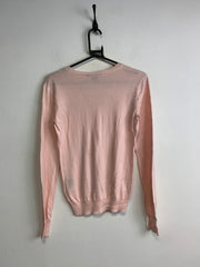 Pink Ralph Lauren V-neck Jumper Women's Small