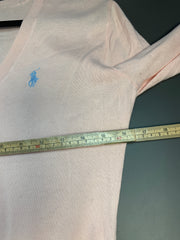 Pink Ralph Lauren V-neck Jumper Women's Small