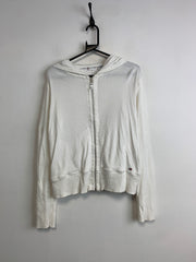 White Tommy Hilfiger Zip-through Hoodie Women's Large