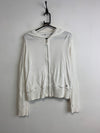 White Tommy Hilfiger Zip-through Hoodie Women's Large