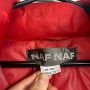Vintage Naf Naf Puffer Jacket Red Down XL