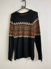 Black and Beige Knitwear Sweater Men's Medium