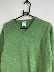 Green Lacoste Wool V-neck Jumper Women's Medium