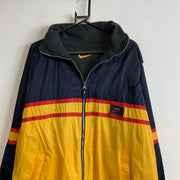 Vintage 90s Navy Yellow Grey Nike Reversible Jacket Men's XL