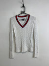 White Tommy Hilfiger V-neck Jumper Men's XS