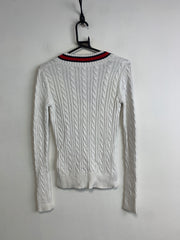 White Tommy Hilfiger V-neck Jumper Men's XS