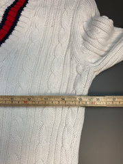 White Tommy Hilfiger V-neck Jumper Men's XS