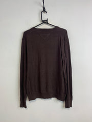 Brown Tommy Hilfiger V-neck Jumper Men's Medium