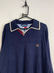 Blue Tommy Hilfiger 1/4 Zip-up Jumper Men's Large