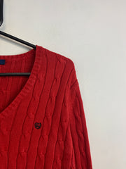 Red CHAPS V-neck Jumper Women's XL