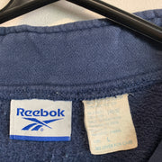 Vintage Navy and Blue Reebok Sweatshirt Women's Large