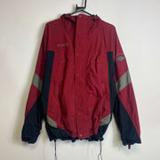 Red Black Columbia Jacket Mens Medium Omni Tech