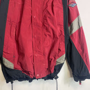 Red Black Columbia Jacket Mens Medium Omni Tech