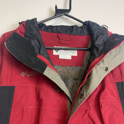 Red Black Columbia Jacket Mens Medium Omni Tech