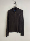 Brown CHAPS 1/4 Zip-up Jumper Men's Medium