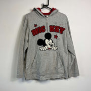 Grey Mickey Disney Fleece Hoodie Women's 2XL