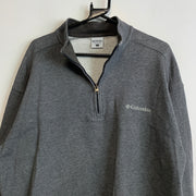 Grey Columbia Quarter zip Men's Large