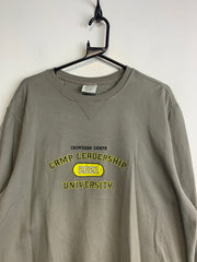 Grey Embroidery Sweatshirt Men's Large