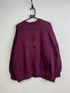 Burgundy Lee Embroidery Sweatshirt Men's Large