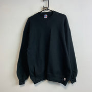 Vintage 90s Black Russell Athletic Blank Sweatshirt Women's XL