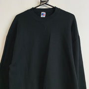 Vintage 90s Black Russell Athletic Blank Sweatshirt Women's XL