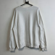 Vintage 90s White Russell Athletic Blank Sweatshirt Men's Large