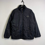 Black Kappa Puffer Jacket Mens Medium