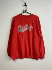 Red Ohio State Badge Sweatshirt Men's Large