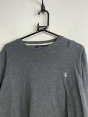 Grey Ralph Lauren Chest Embroidery Logo Jumper Men's Medium