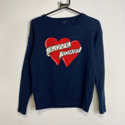 Navy Love Tommy Hilfiger Sweater Small Jumper