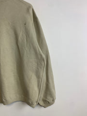 Beige Quiksilver Chest Embroidery Logo Sweatshirt Men's XL