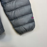 Grey North Face Women's Puffer Jacket Large