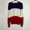 Navy White Red Tommy Hilfiger Sweater Top Medium