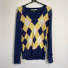 Blue Yellow Tommy Hilfiger Vintage Sweater Knit Womens Medium