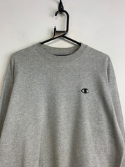 Grey Champion Chest Embroidery Logo Sweatshirt Men's Medium