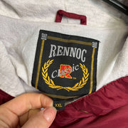 Vintage 90s Red Rennoc College Pullover Jacket XL